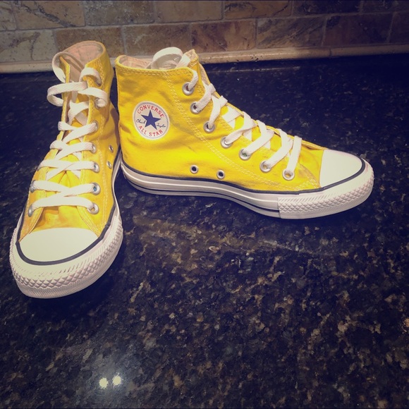 yellow chuck taylor high tops